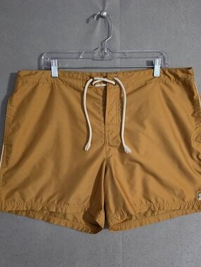 Dandy Del Mar Mens 5" Mustard The Riviera Swim Trunks Size 38